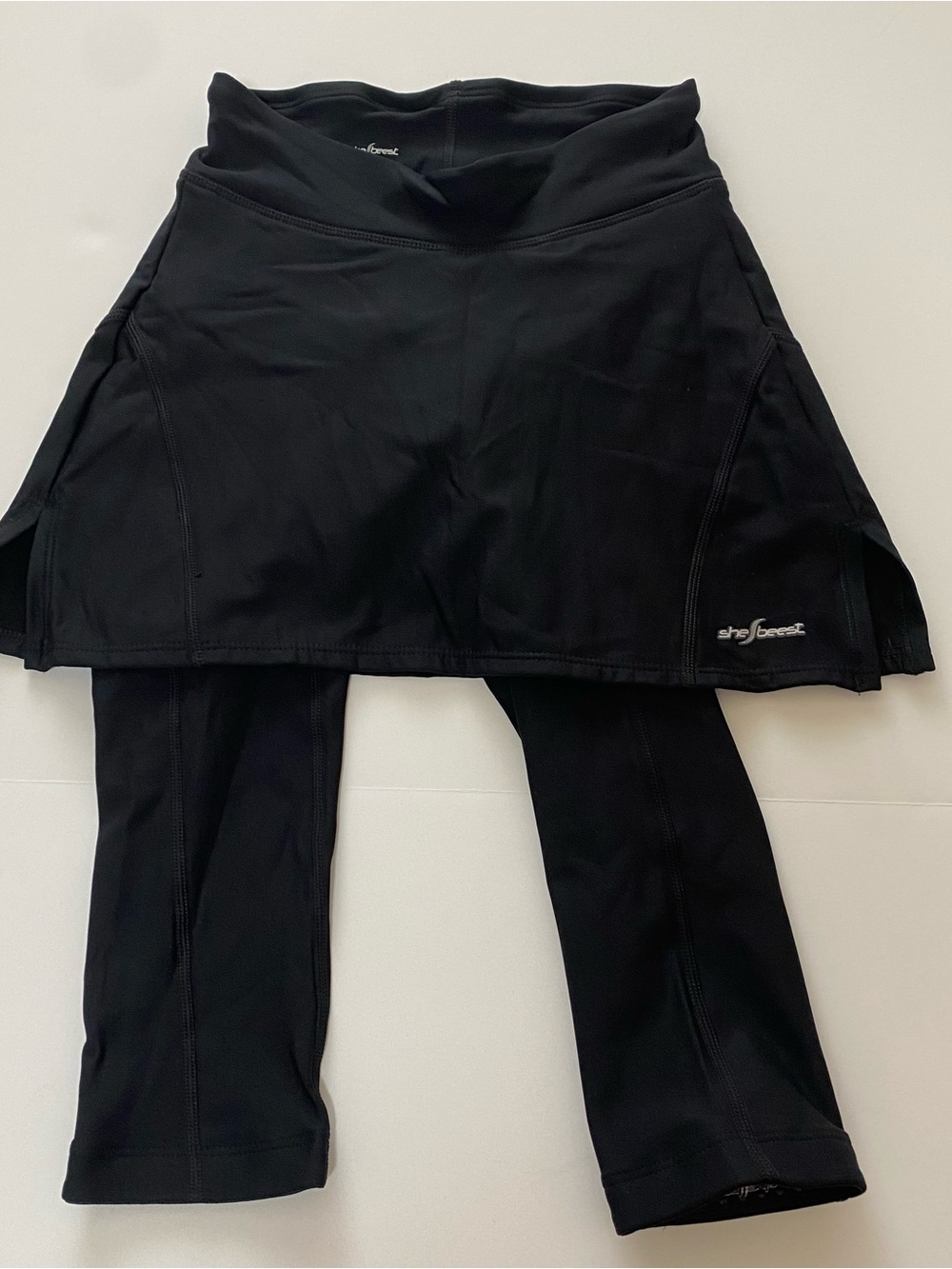 NWT shebeest Black Skirted Cycling Tights with Integrated Leggings